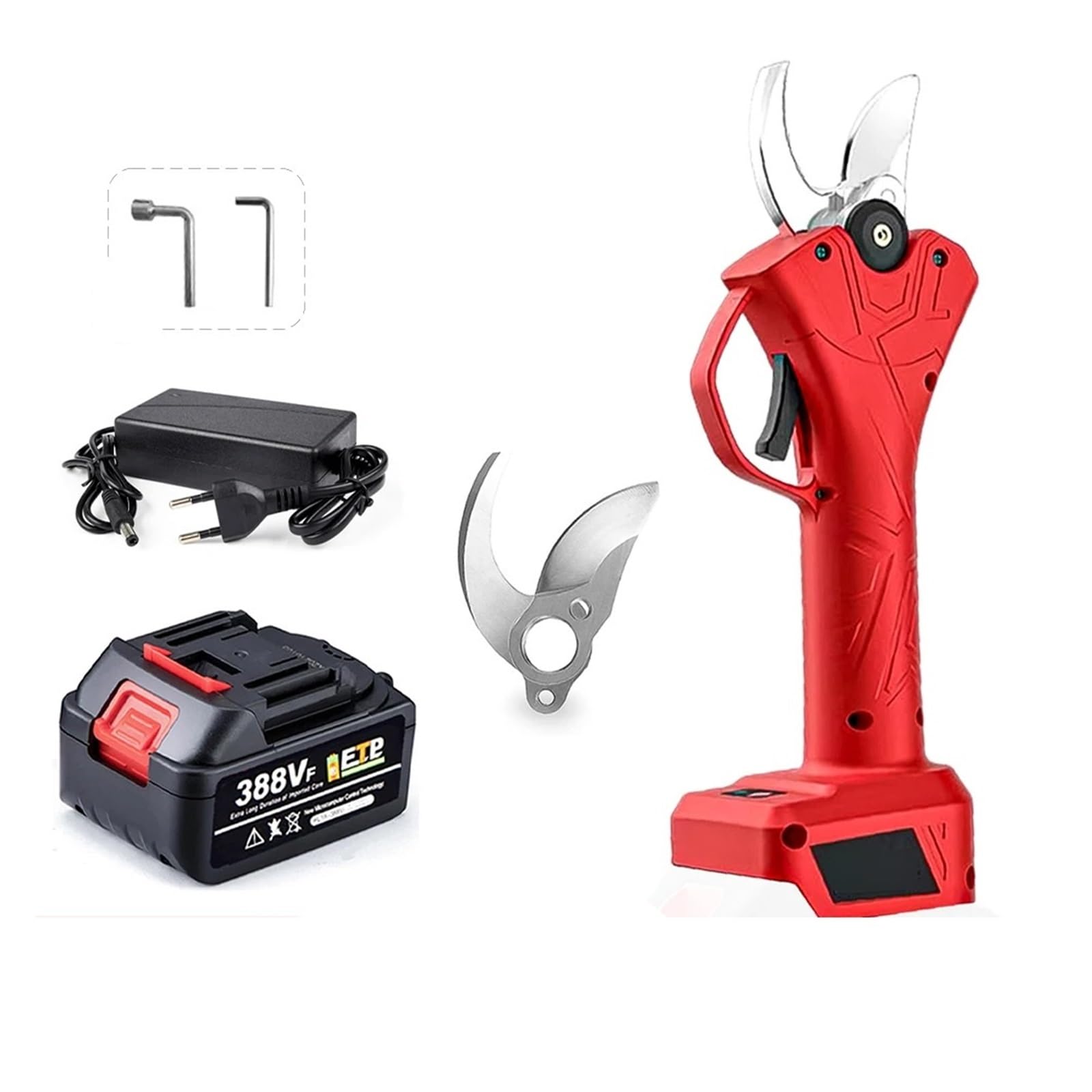 Potatori Elettrici, Cesoie Elettriche Senza Spazzole, Strumenti for Potatura Bonsai di Alberi da Frutto da Giardino Senza Fili, Adatti for 18V/21V(388VF-1)