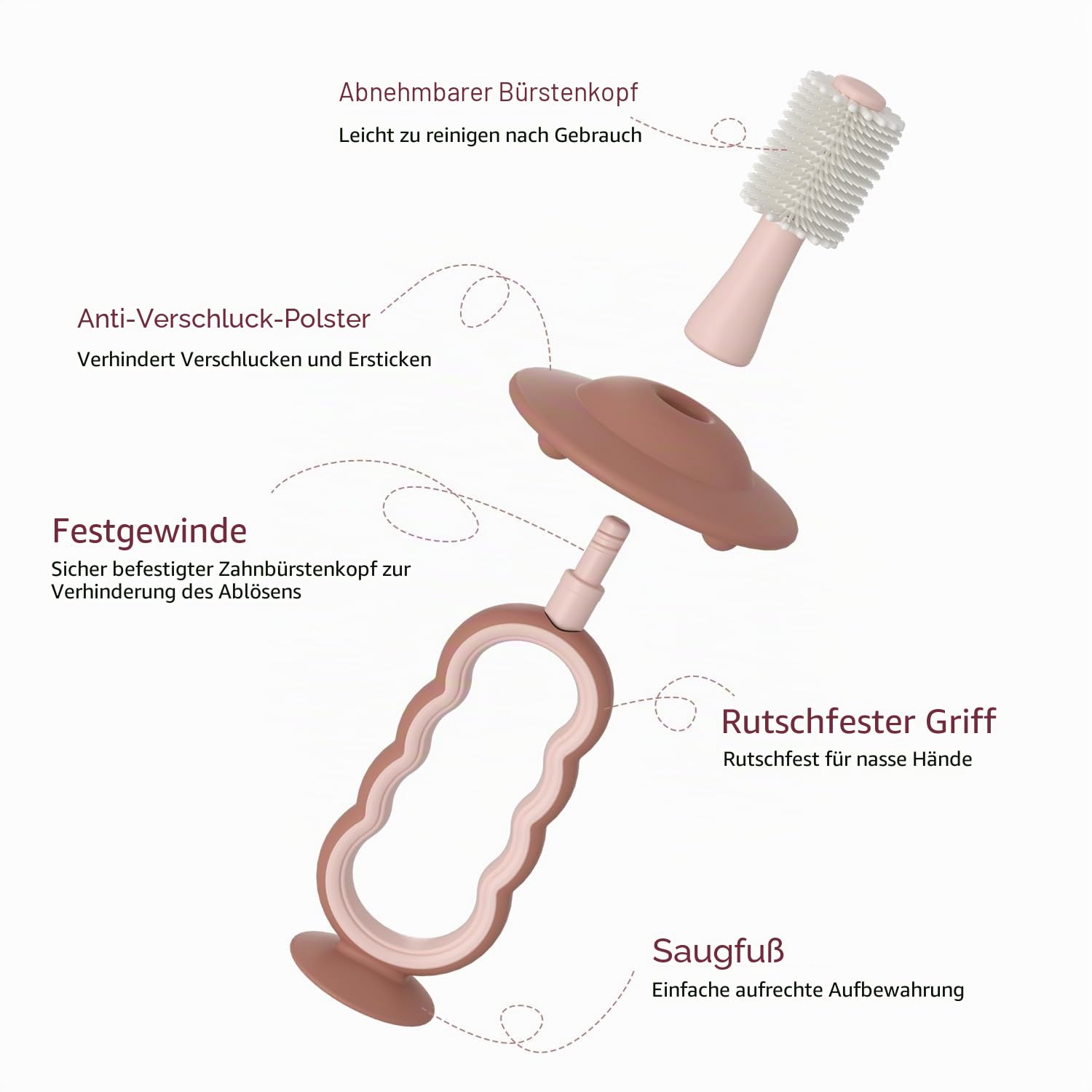 Momcozy Baby Zahnbürste, Kleinkind Zahnbürste 1-2, Säuglingszahnbürste 6 bis 12 Monate und älter, Mundreiniger, Baby Zungenreiniger, Grün
