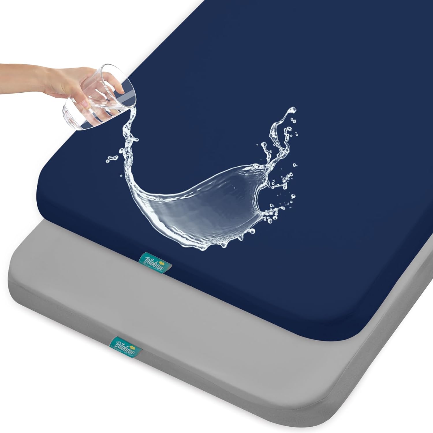 Biloban Pack and Play Sheets Waterproof 2 Pack Fitted