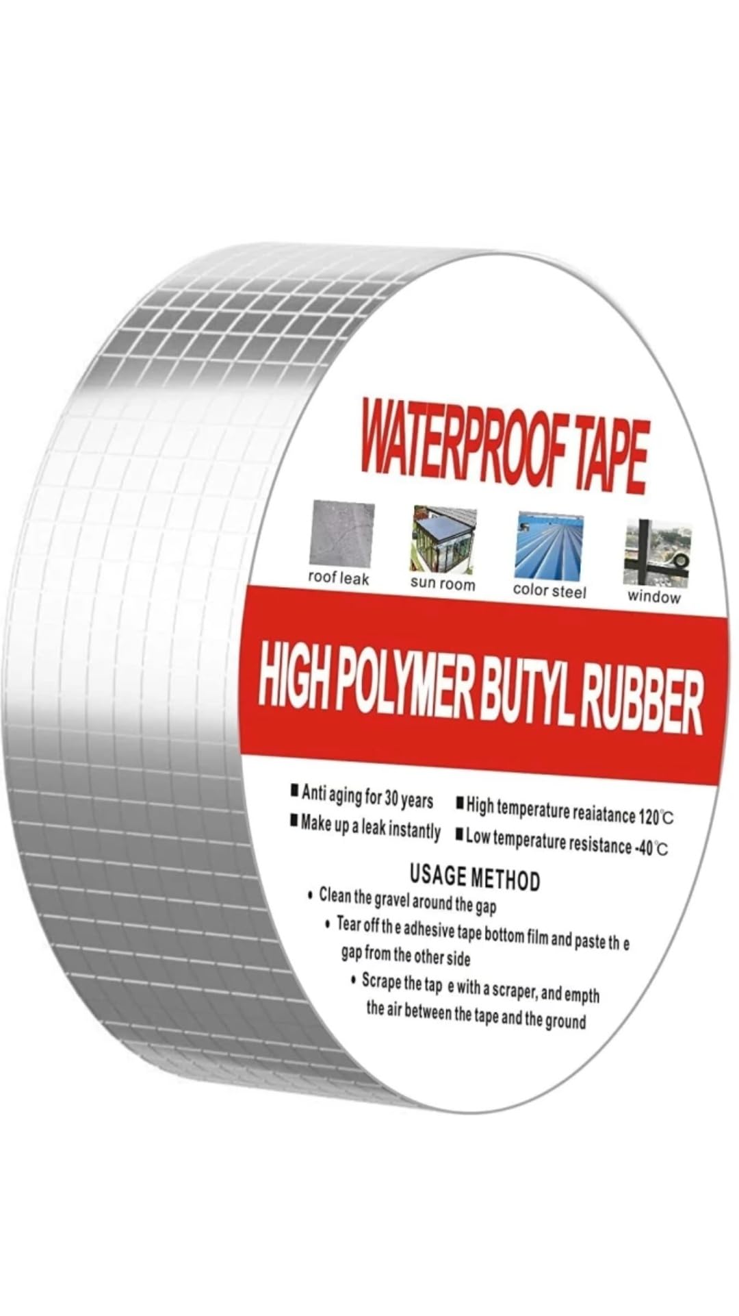 VG TARP ALUMINUIM SINGLE SIDE Manual Special FeatureUv-Resistant, Waterproof Strong (Manual) (Set of 1 Silver)