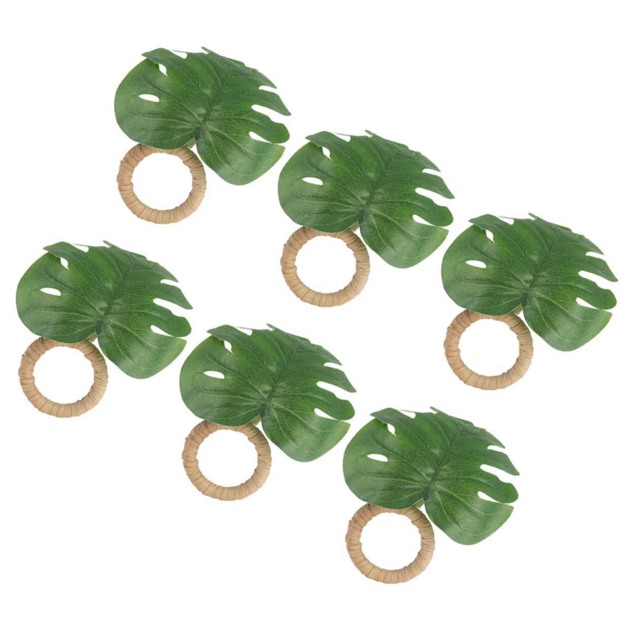 Cabilock 4 Set Portatovaglioli Foglia Di Monstera Tinta Display Arredamento Portatovaglioli Per Tavoli Pipistrello Palma Gnomi Distributore Regolabile Rosso Artificiale Parà Pp 6 Pezzi*4