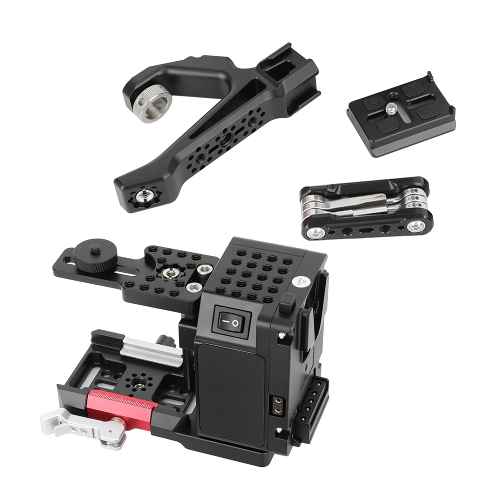 Moduł przedłużający aparat z regulowaną klatką i górą do fotografii, adapter statywu