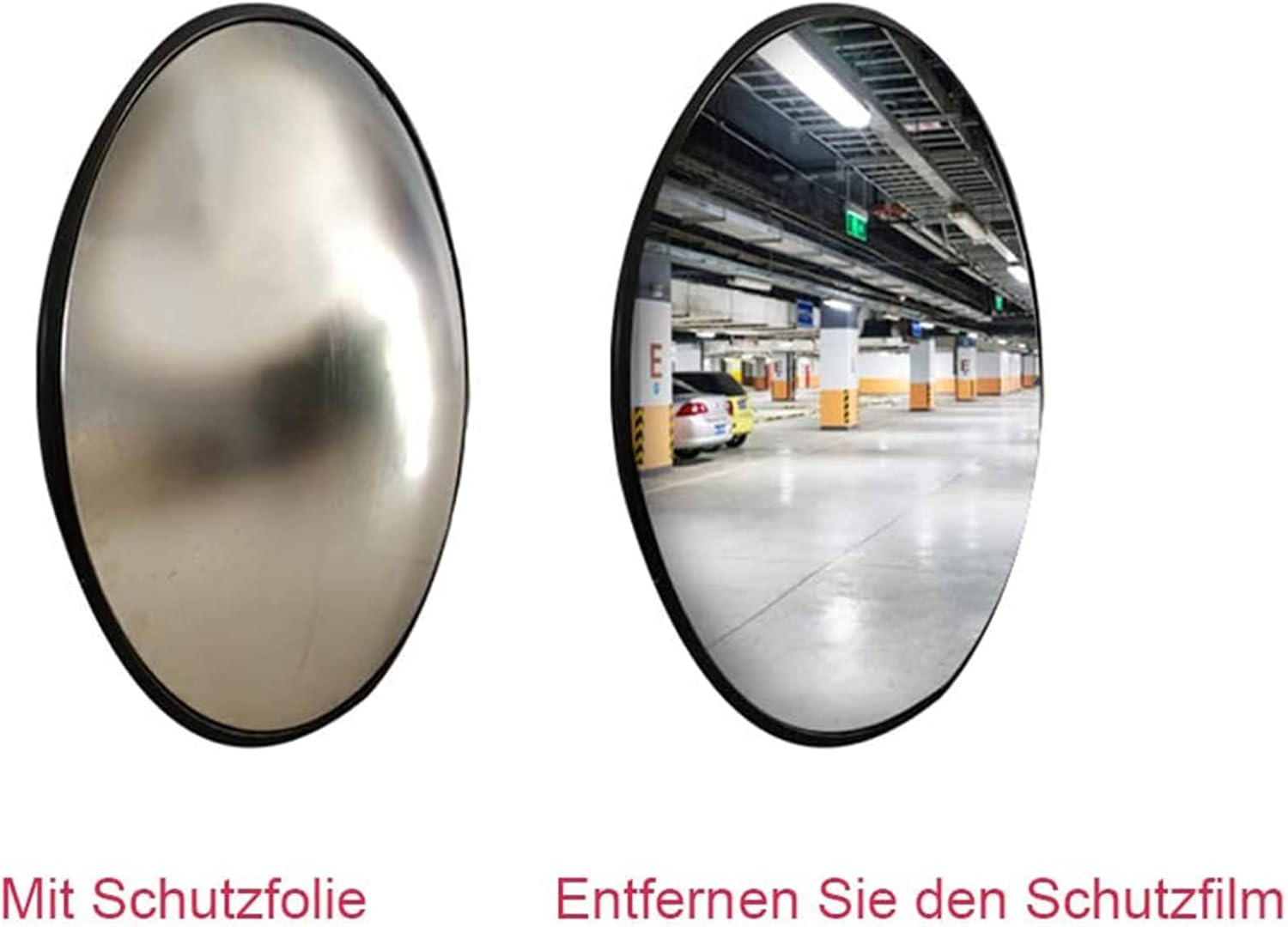 Convex with Wide Angle Safety Mirror Traffic Mirror Convex Traffic Safety Mirrorconvex Mirror Mirror Polycarbonate Mirrors Clear Clear Images Convex Traffic Mirror(60cm)