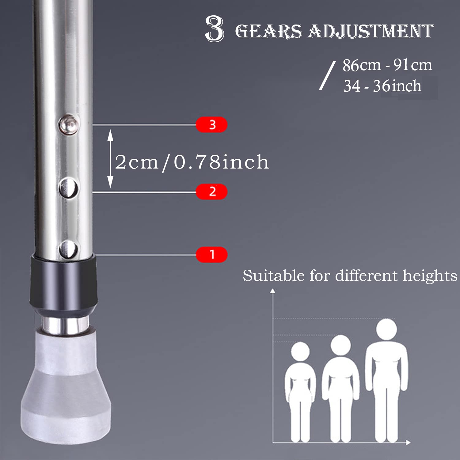 Folding Cane Seat - Folding Travel Cane with Seat Stool - Lightweight Walking Cane with Seat 400 Lbs Adjustable Height Cane Stool for Men and Women Or Gift