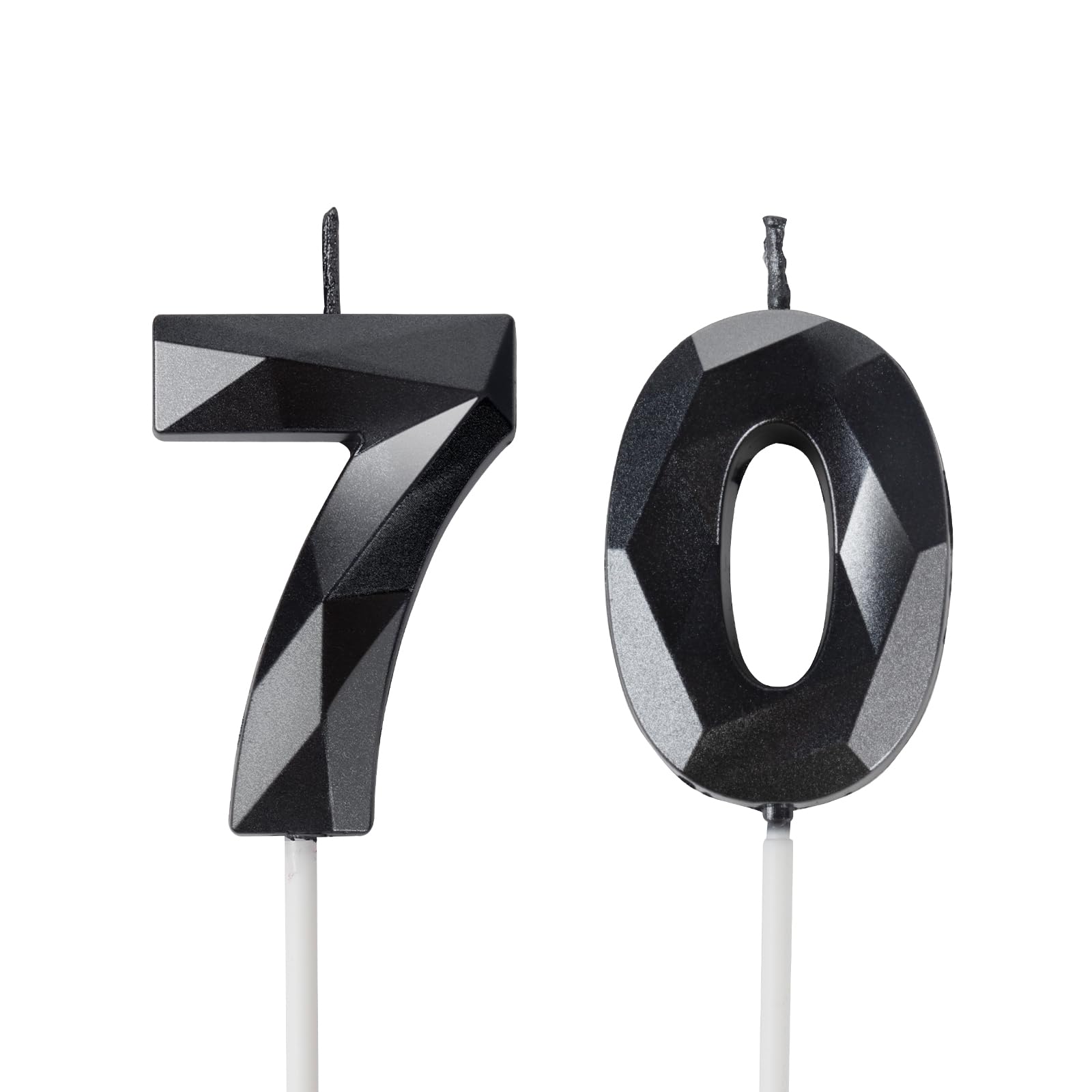 Yiran 50th Birthday Candles, Gold Number 50 Happy Birthday Candles, Cake Topper Decorations for Birthday Party, Wedding Anniversary Celebration Supply — view 144