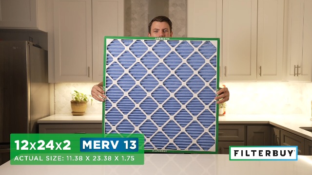 Image of Filterbuy 30x30x1 Air Filter MERV 13 Smoke & Allergy Defense (4-Pack) | Electrostatic Pleated HVAC AC Furnace Filters Replacement, Made in USA (Actual Size: 29.50 x 29.50 x 0.75)