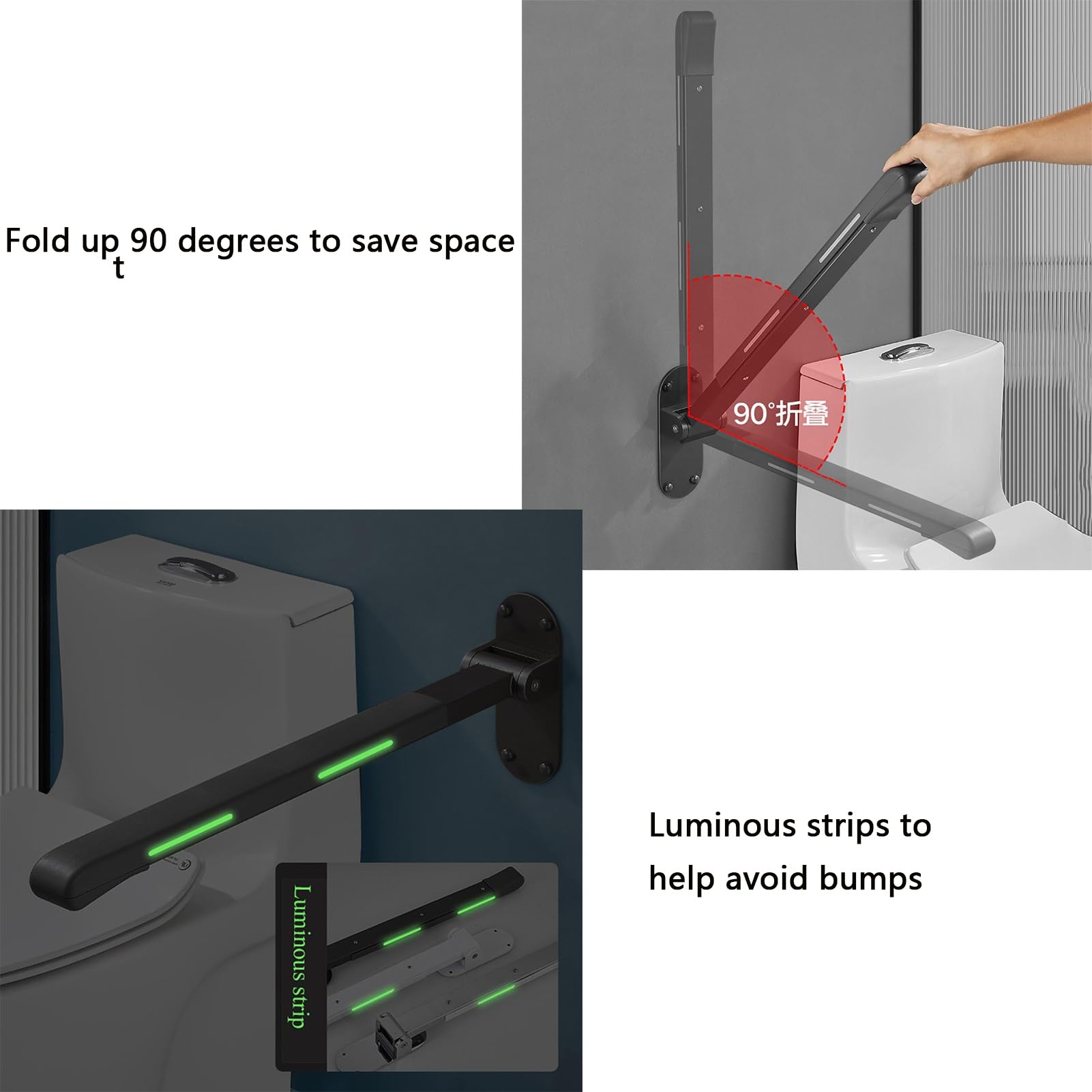 Maniglione di sicurezza, corrimano da bagno a parete per una maggiore stabilità e sicurezza, lunghezza 70 cm