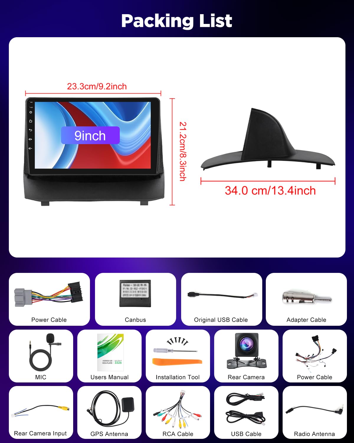 NHOPEEW Autoradio 8 Core 6+128G Android per Ford Fiesta 2009-2017 con Carplay wireless e Android Auto DSP Wifi GPS Comandi al volante Vista panoramica a 360