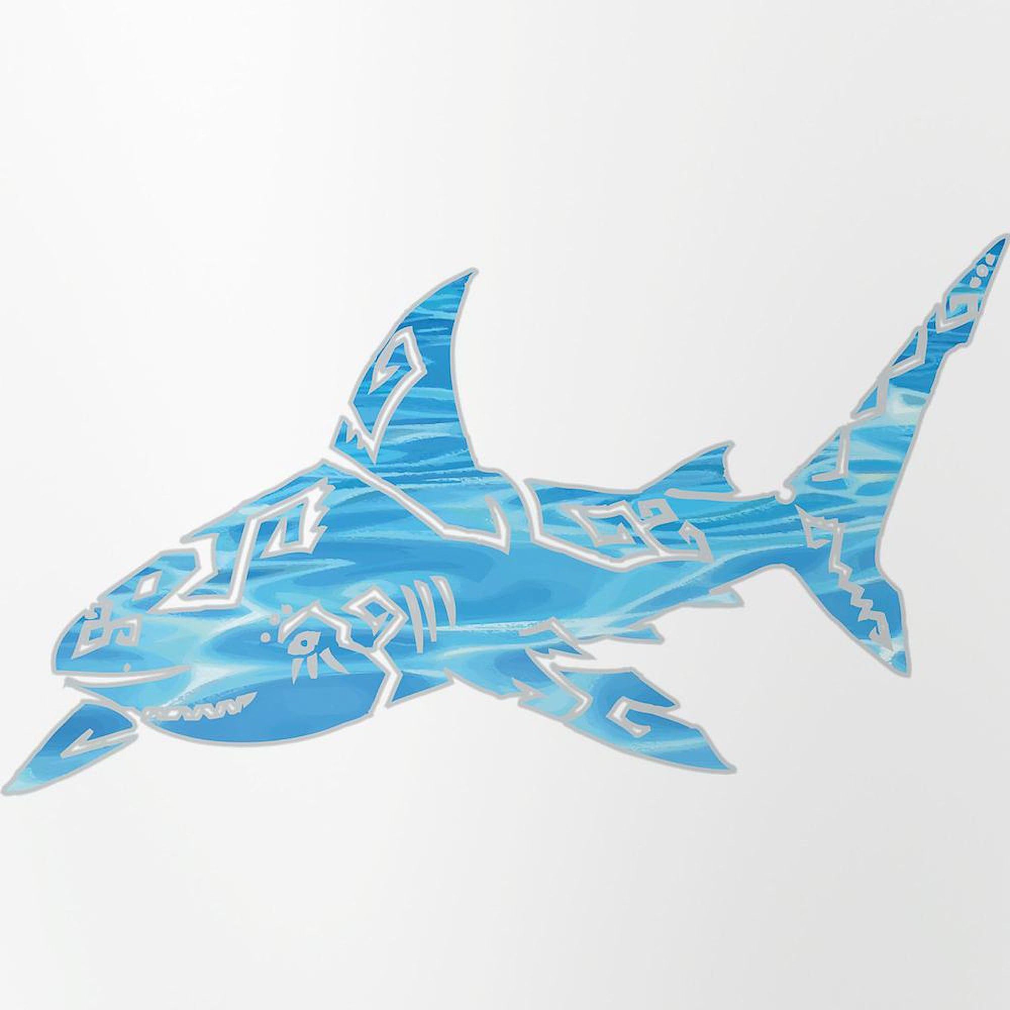 CafePress Great White Shark Grey Pint Glass, 16 oz. Drinking Glass