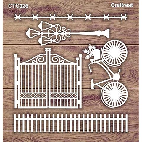 CrafTreat Laser Cut Chipboard Embellishments for Crafting Cover