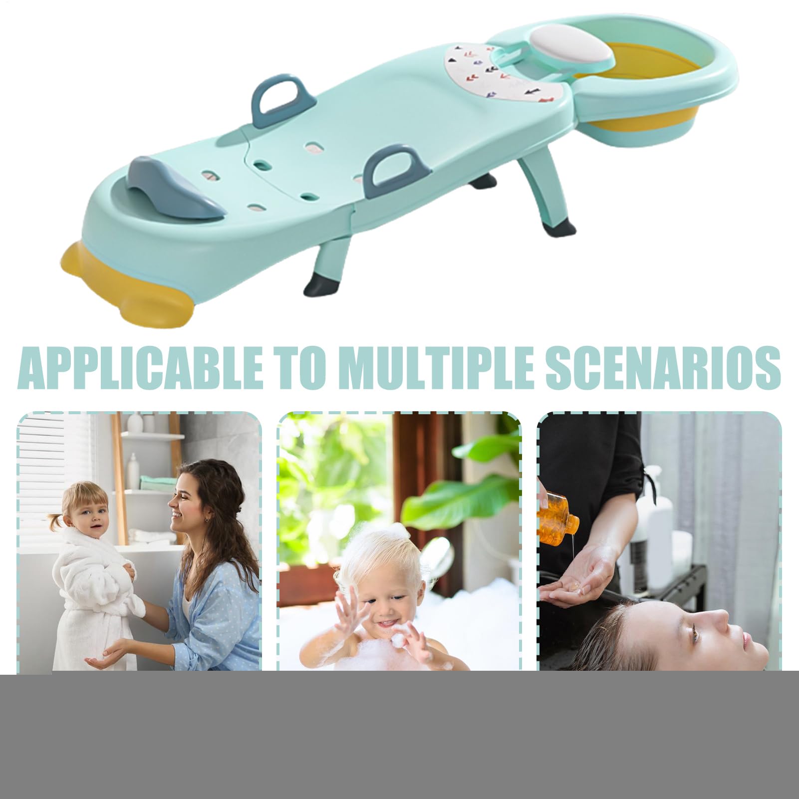 Babyshampoo Salon Sitz - Friseursalon Sitz für Kinder | Tragbarer | Haarwaschstuhl für Kinder | Tragbarer Haarwaschstuhl für Kinder mit Shampoon-Schüssel