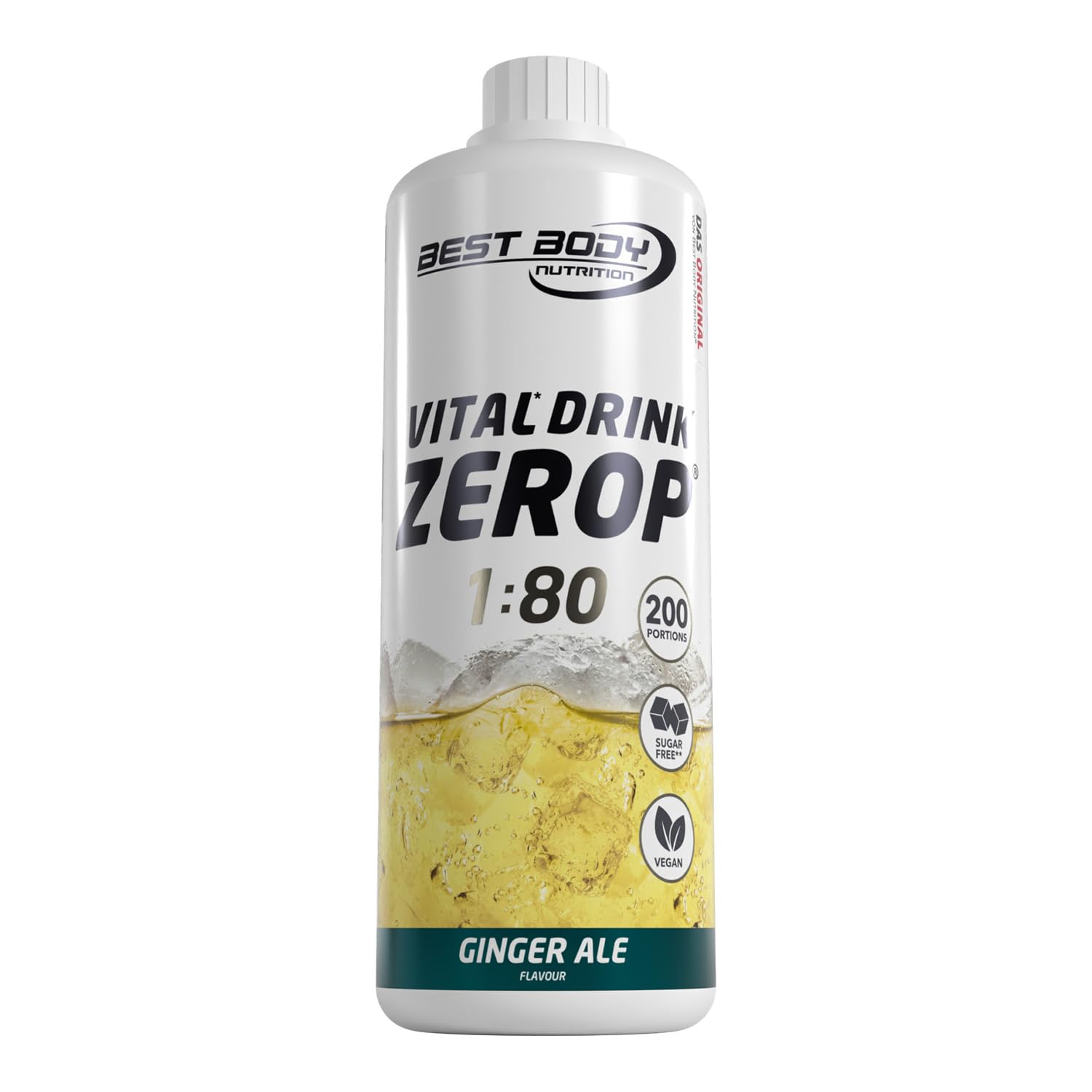 Best Body Nutrition Vital Drink Zerop (1000ml) Ginger Ale - Intra- & Post-Workout - Intra-Workout