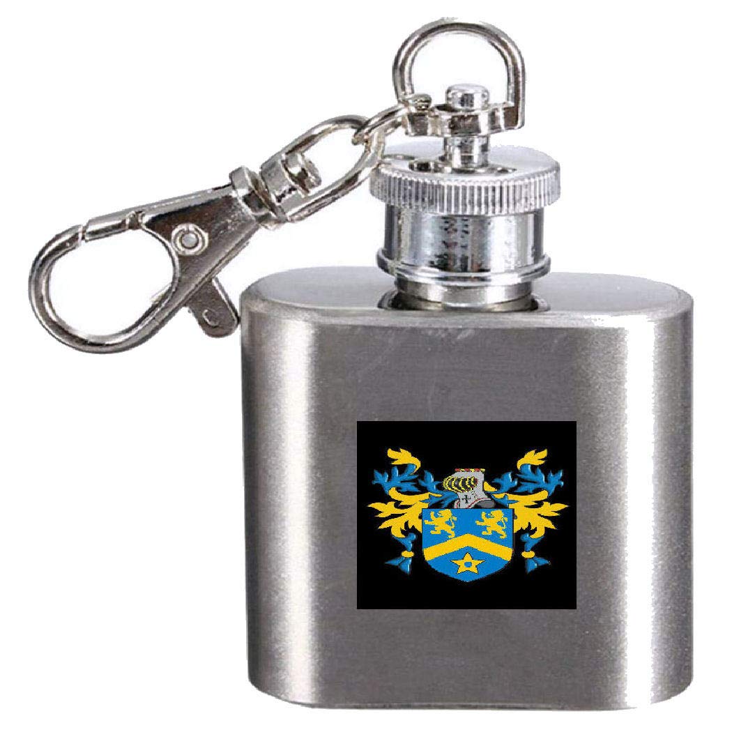 Flasque avec blason héraldique Tidley fiole poche nom de famille