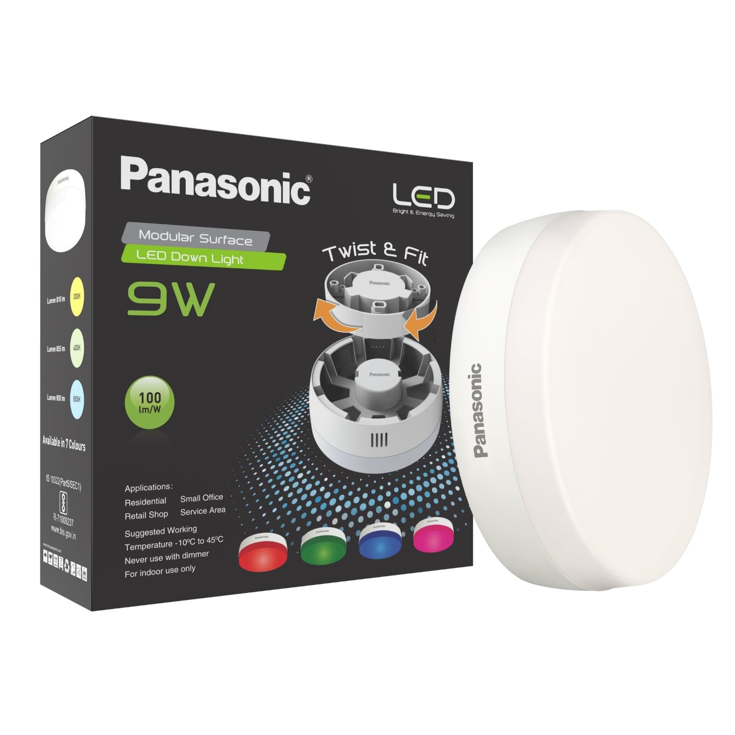 Panasonic 15W LED Twist Downlight - Natural Daylight -12