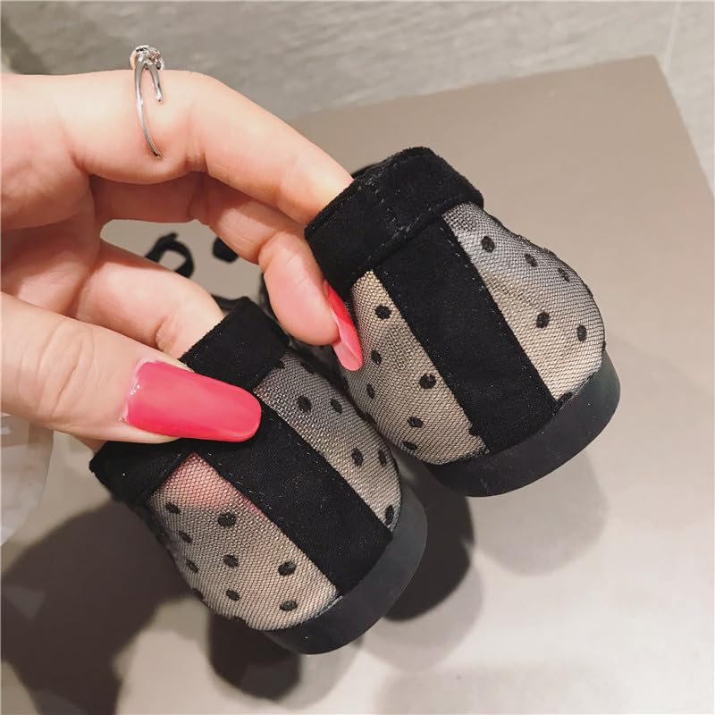 Flats Shoes Women Comfortable Bowknot Lace Breathable Mesh Pointy Toe Ballet Flats for Women3