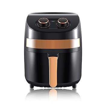 Air Fryer 1000W 3.5L Electric Hot Air Fryer Oven Free Nonstick Cooker Knob Control Healthy Air Fryer with Timer and Controller, 220V (Black) -Layfoo