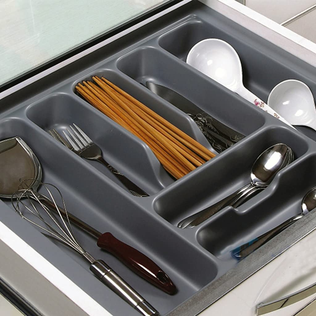 Boîte de rangement en ABS pour tiroir de cuisine, baguettes, cuillères, couverts