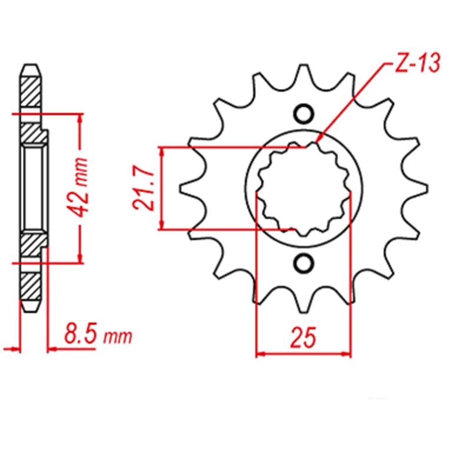 Accesorios para piñones para Kawasaki KR250 KLR500 KLR600 KLR650 KR KLR 250 500 600 650 CC Piñón Delantero De Acero CNC para Motocicleta, Cadena Paso 520, 14 15 16 Dientes | 15T