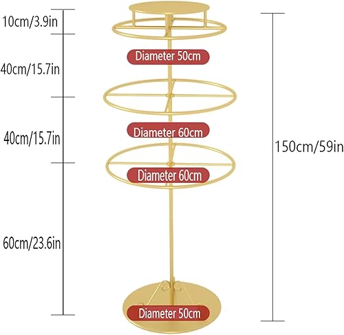 Miniatura 2 de Estante de exhibición de ropa de pie, estante de ropa redondo portátil al por menor, soporte de exhibición de sujetador de pantalones cortos,