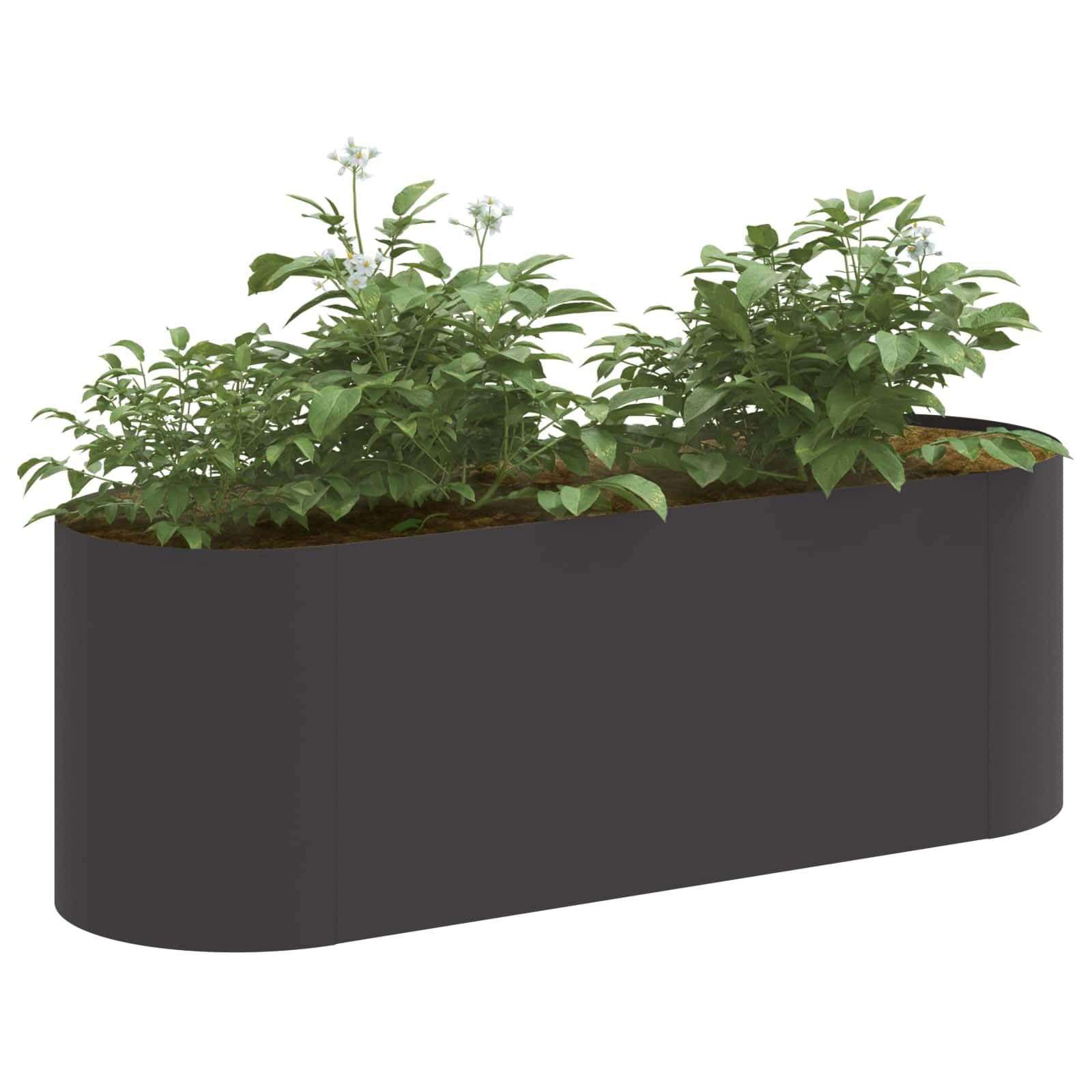 vidaXL Raised Garden Bed Black 120 x 40 x 40 cm Steel