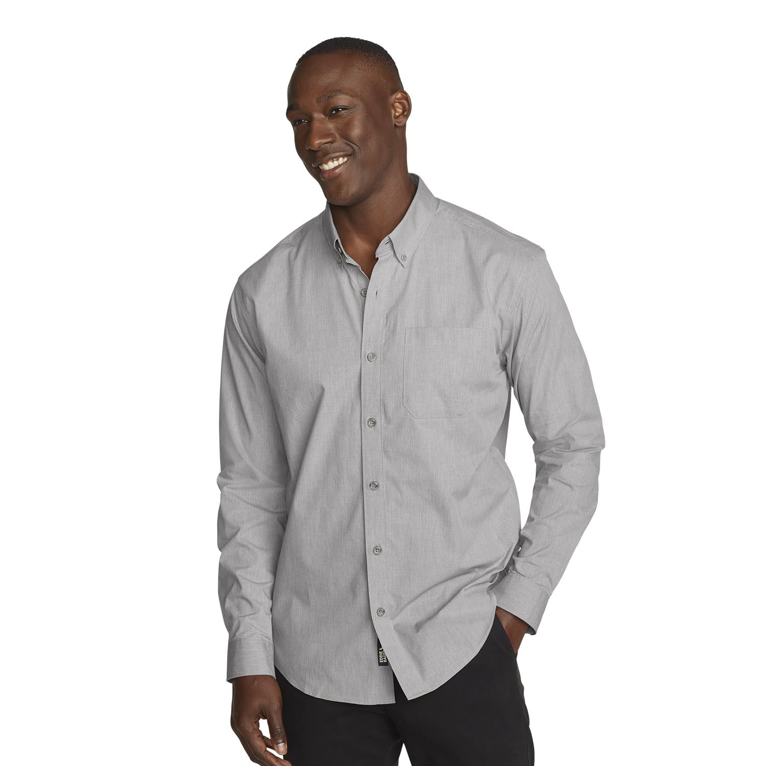 Eddie Bauer Men's Sports Shirts, Heather Grey, XL