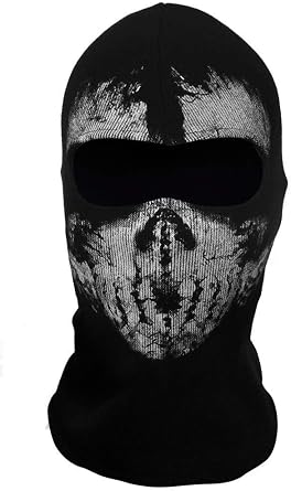 Mask Skull Ghost for Motorcycle Mask Black