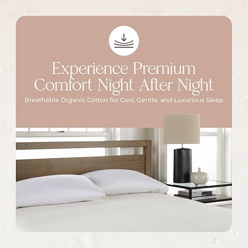 Miniatura 8 de Whisper Organics, Protector de colchón 100% impermeable  Funda de colchón individual  Certificado GOTS & Fairtre-Organic  Transpirable  Color