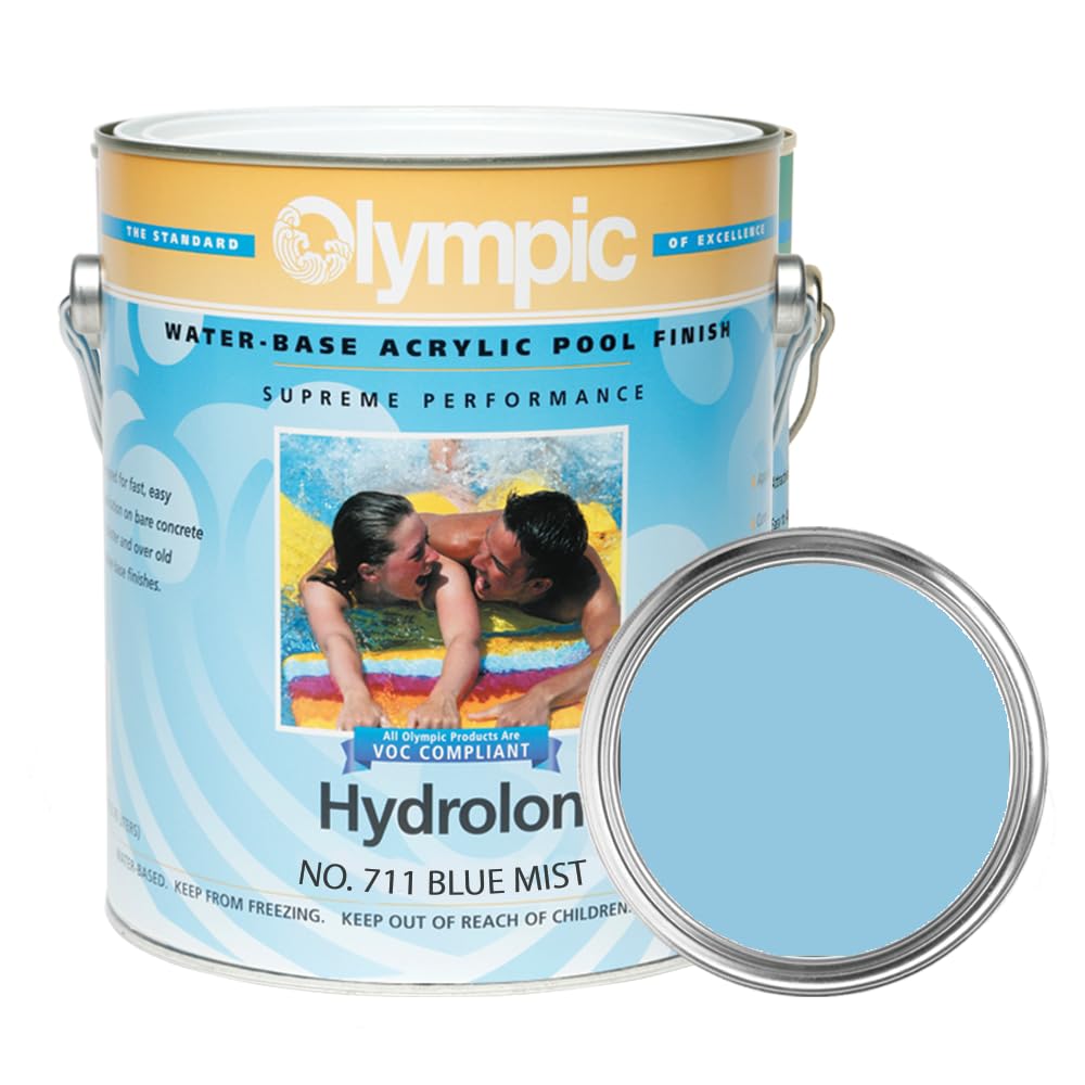 Buy Olympic Pool Paint Hydrolon Blue Mist 1 Gallon Waterbased