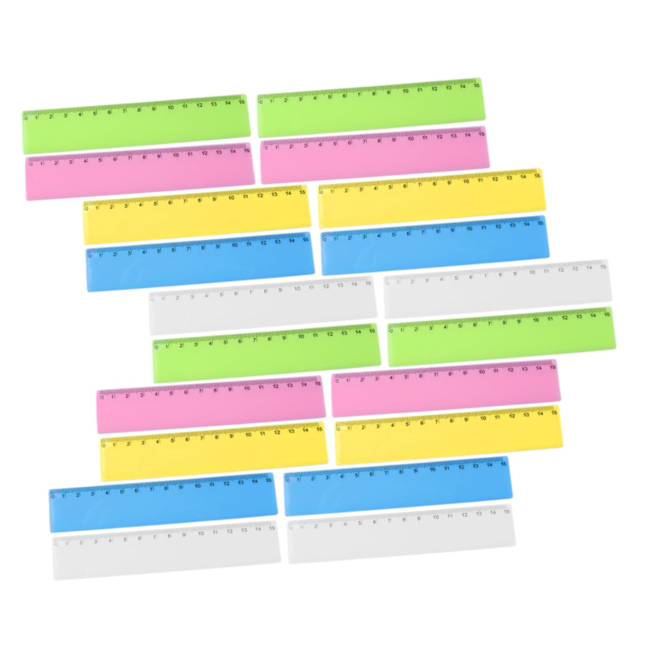 Uonlytech 5 Set Righello Colorato Governate Sovrani Portatili Sovrano Trasparente Sovrano Studente Righelli Colorati Degli Studenti Governante Della Scuola Plastica 25 Pezzi * 5