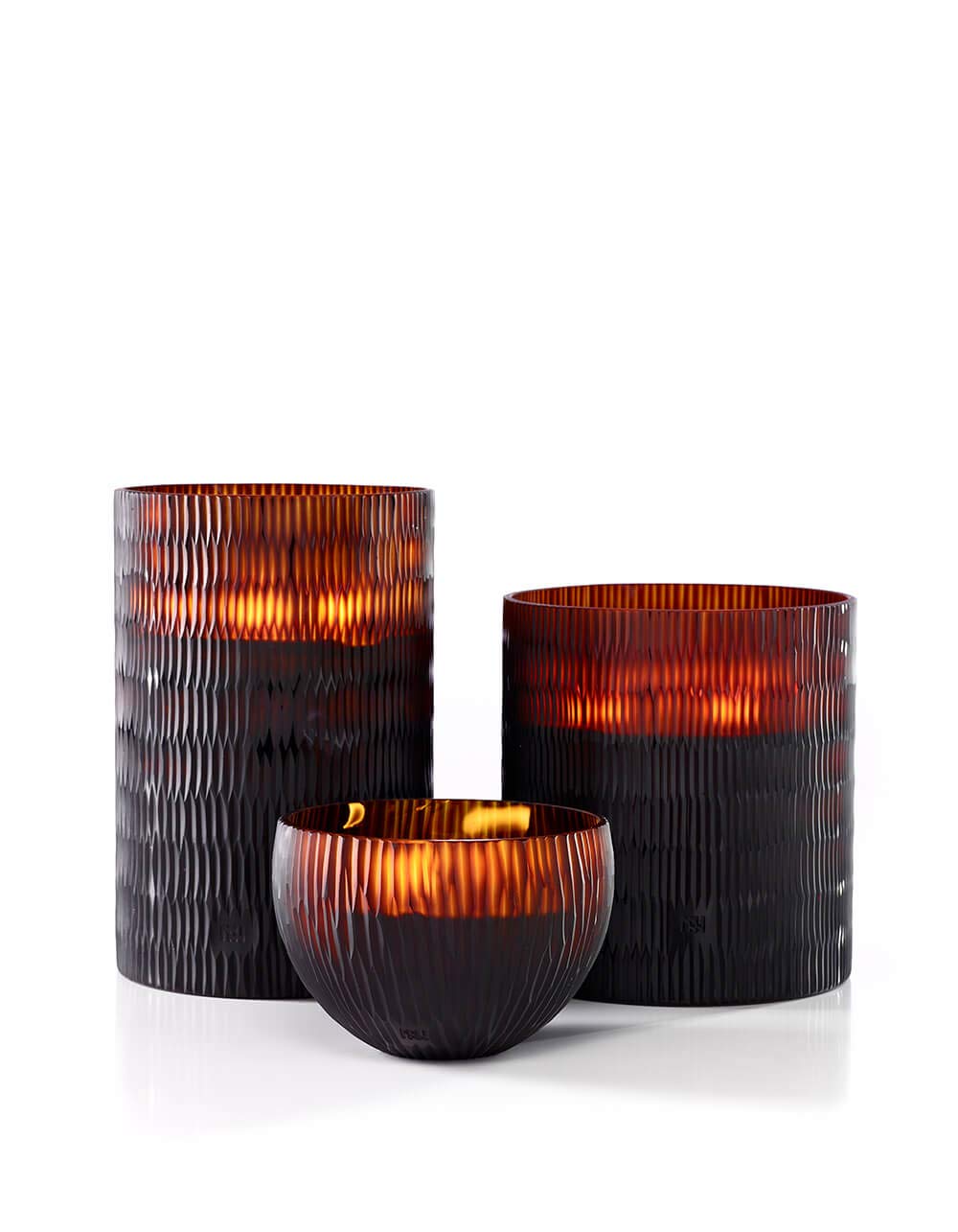 Onno Rhombus Duftkerze, Glas, braun, S
