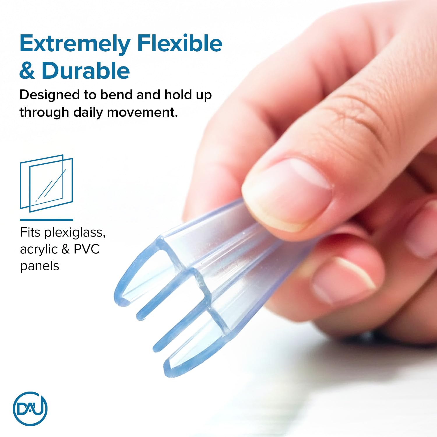 Bisagra de piano resistente de 3/16 pulgadas o 1/8 pulgadas 36 pulgadas, 1 pieza – Bisagras de plástico PVC duraderas, conectores de plexiglás seguros, bisagra de parabrisas de carrito de golf de