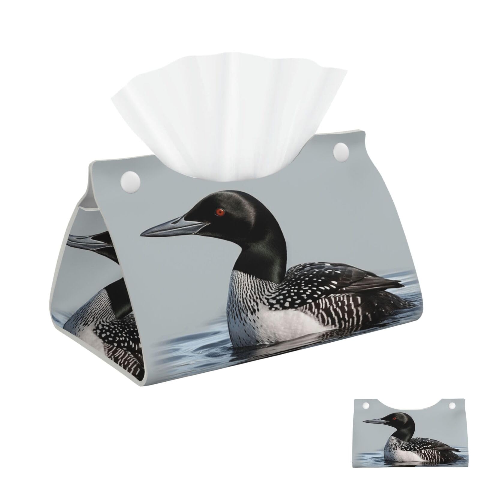 Loon Nature Bird Tissue Box Cover Square Cube Boxes