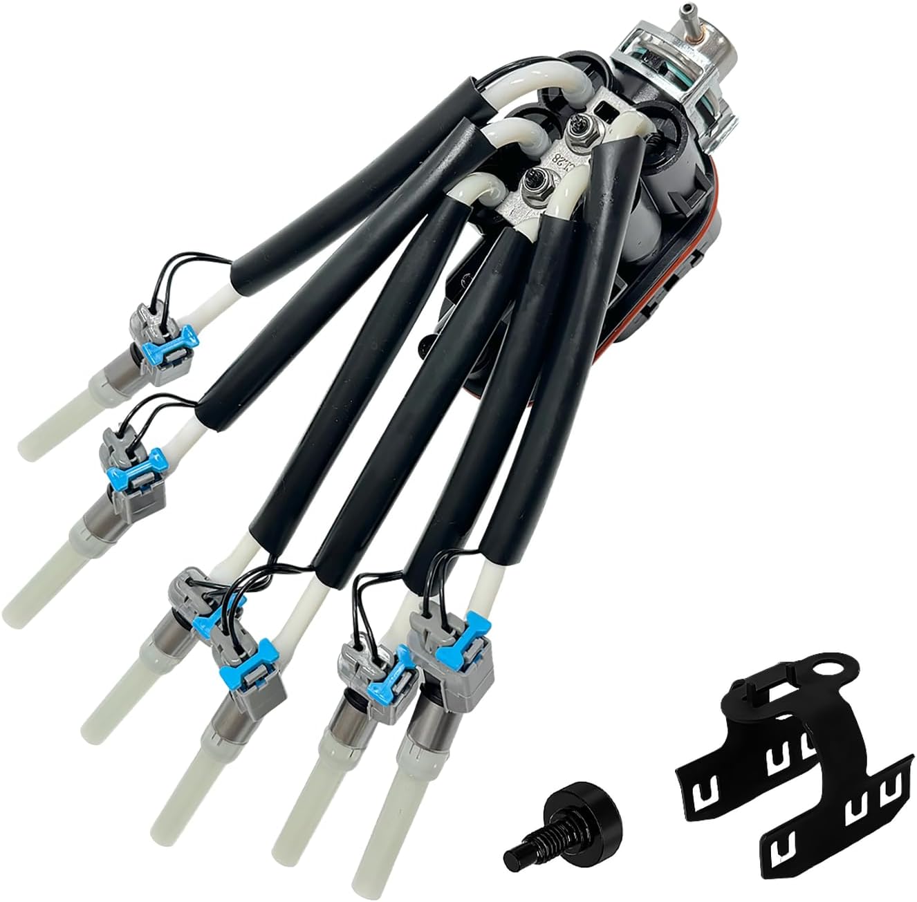 Spider Fuel Injector W/Bracket Compatible with 1996-2014 Chevy S10 Silverado Express Blazer C/K 1500, GMC Savana Sierra Safari, Oldsmobile, Isuzu, 4.3L V6, Replaces FJ503