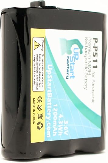 Replacement for Panasonic P-P511 Battery - Compatible with for Panasonic Cordless Phone Battery 1200mAh 3.6V NI-MH