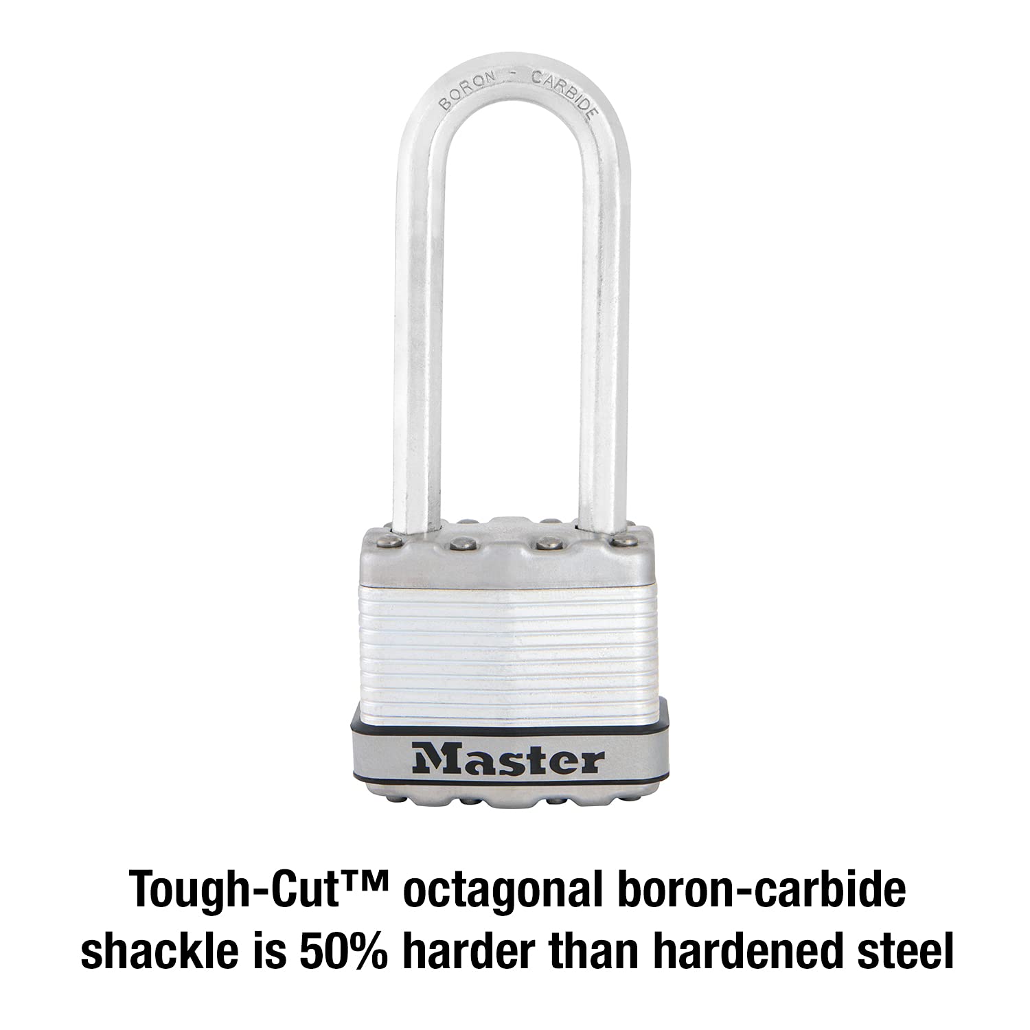 Master Lock M1XKADLJCCSEN Candado de acero, cerradura laminada Magnum, 1-3/4 pulgadas de ancho, M1XKADLJ, grillete de 2-1/2 pulgadas