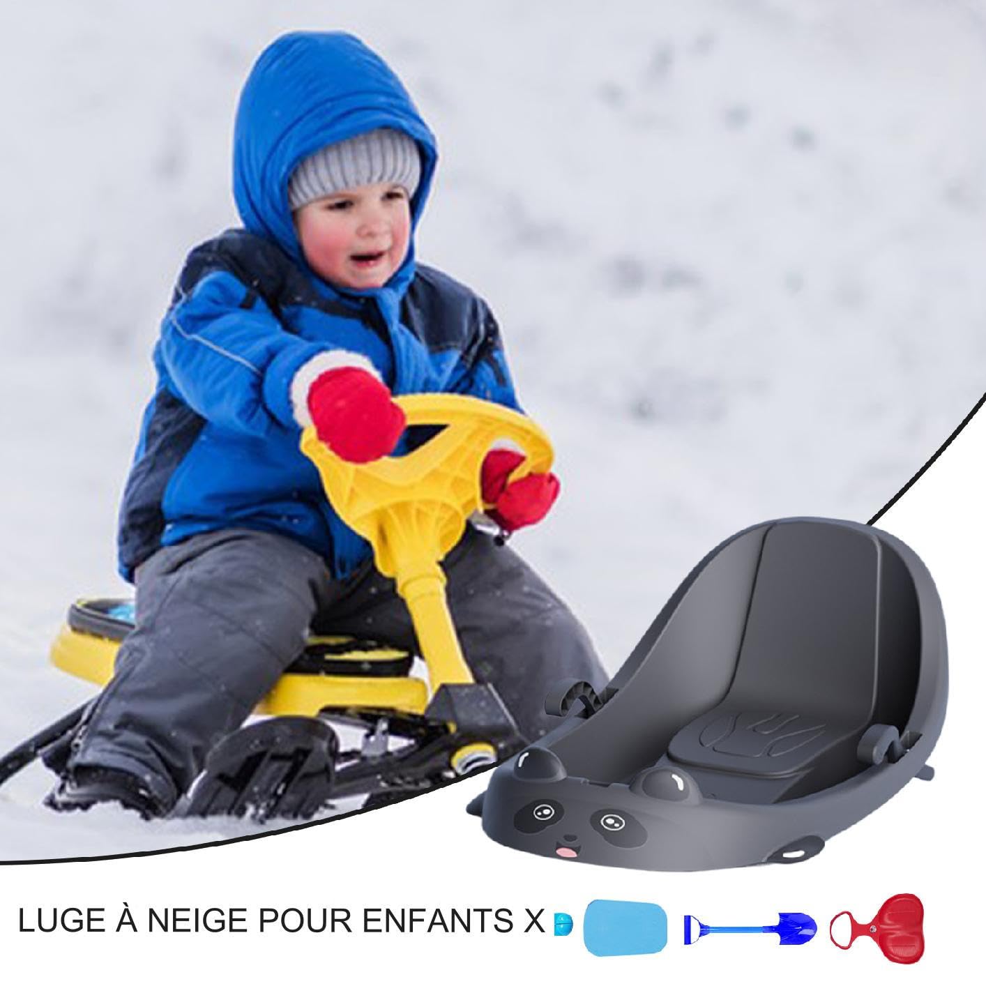 Luge de Neige pour Ergonomique et Familial