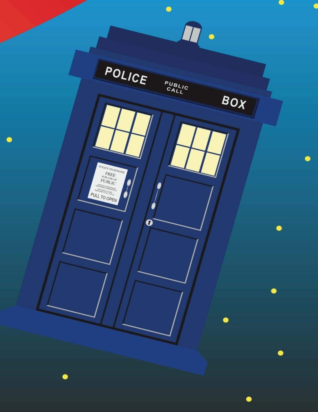 College Ruled Notebook: 8.5 x 11 Journal 100 Pages - Police Doctor Call Box