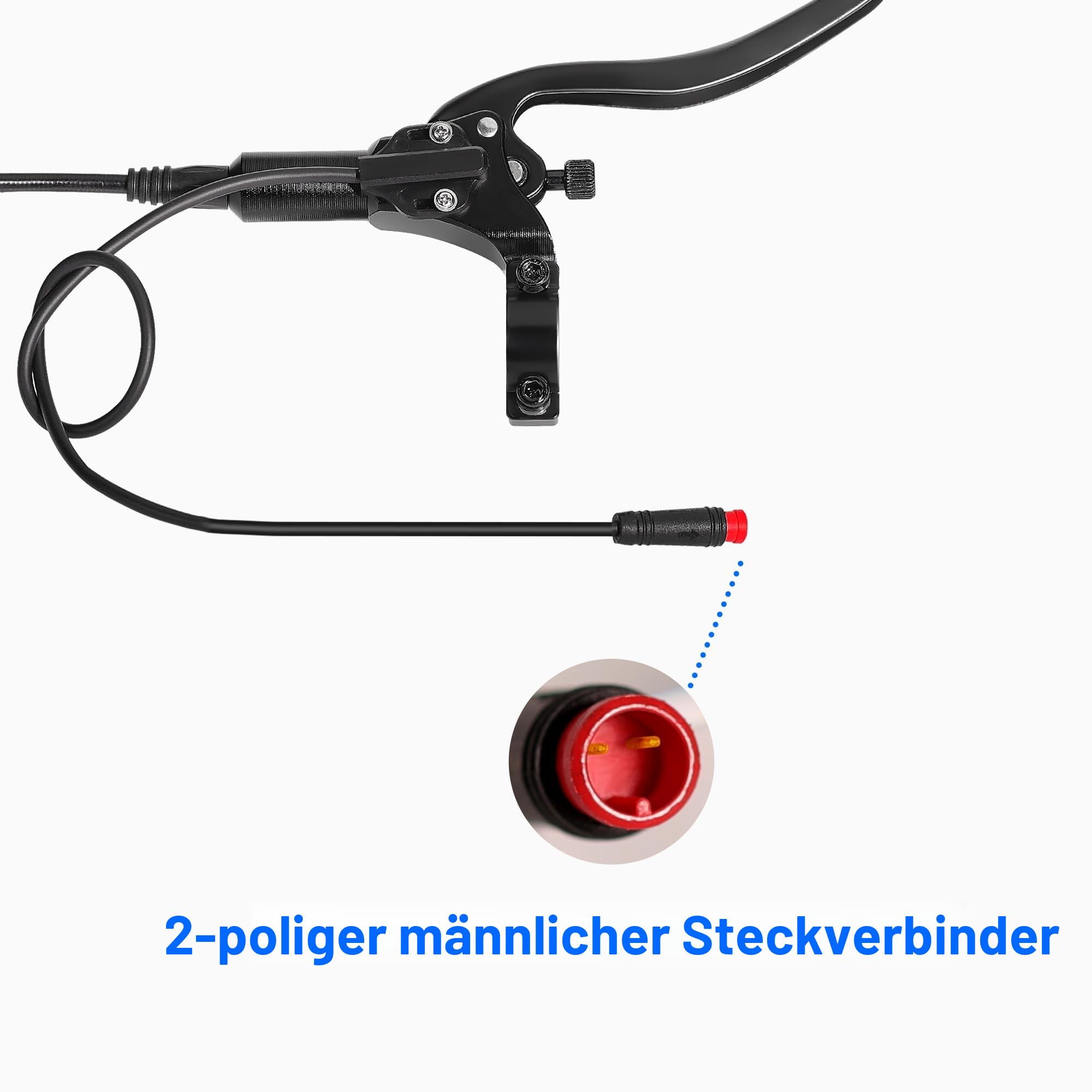 E-Bike Hydraulisches Scheibenbremsen Set 4-Kolben/2-Kolben, 2-pin/3-pin Vorinstallierter Mineralöl-Bremsensatz, Mit 2 Stück 180mm Rotoren
