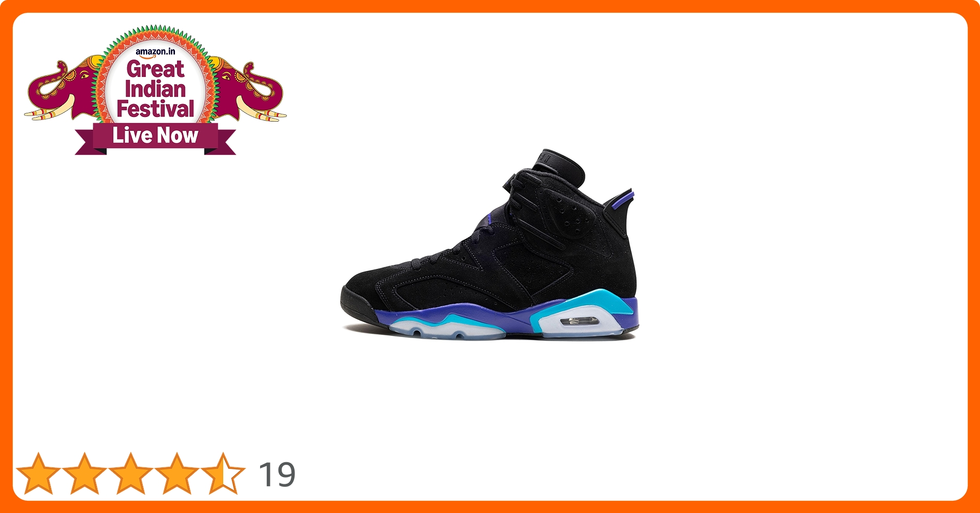 Buy Jordan Men's Air 6 Retro Aqua Black/Bright Concord