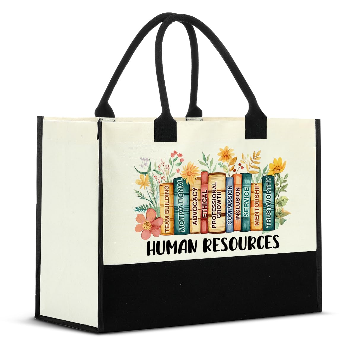 Nvhai Human Resources Gifts for Women, Hr Gifts for Coworker Christmas, Human Resources Canvas Tote Bag for Women Shopping Grocery Bag