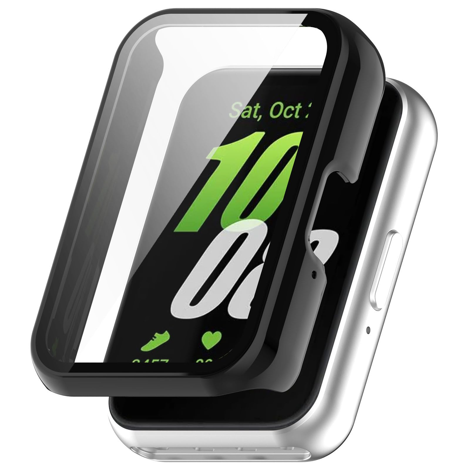 Wisely Electroplate Shine Protective Slim Bumper Tempered Glass Case Cover Compatible with Samsung Galaxy Fit 3, Luxury Black (B0D3XNLX8K) Amazon Price History, Amazon Price Tracker