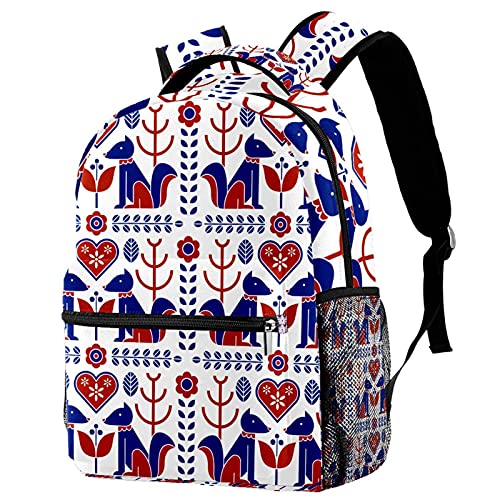 Sac à dos de voyage scandinave Folk pour les sorties scolaires et week-ends