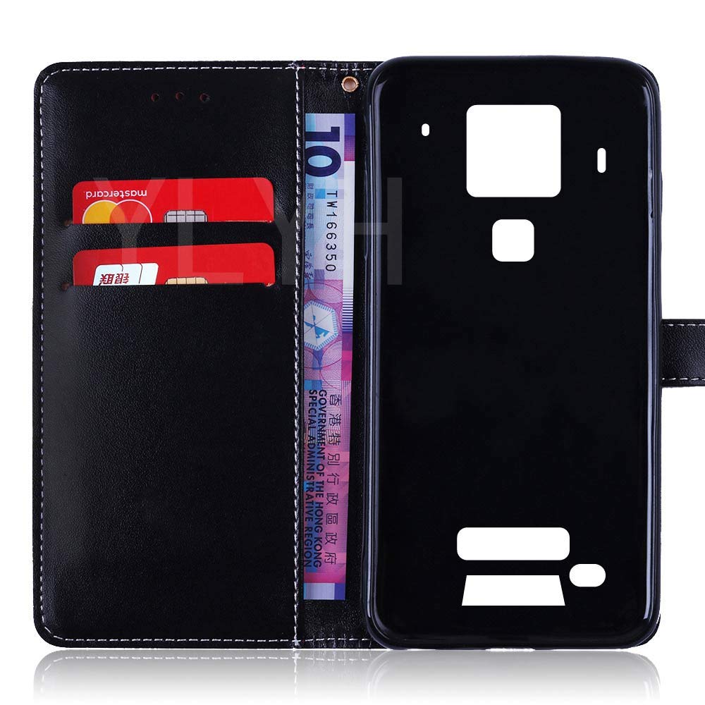 Flip Blu TPU Silicone Forte Fibbia Magnetica In Pelle Portafoglio