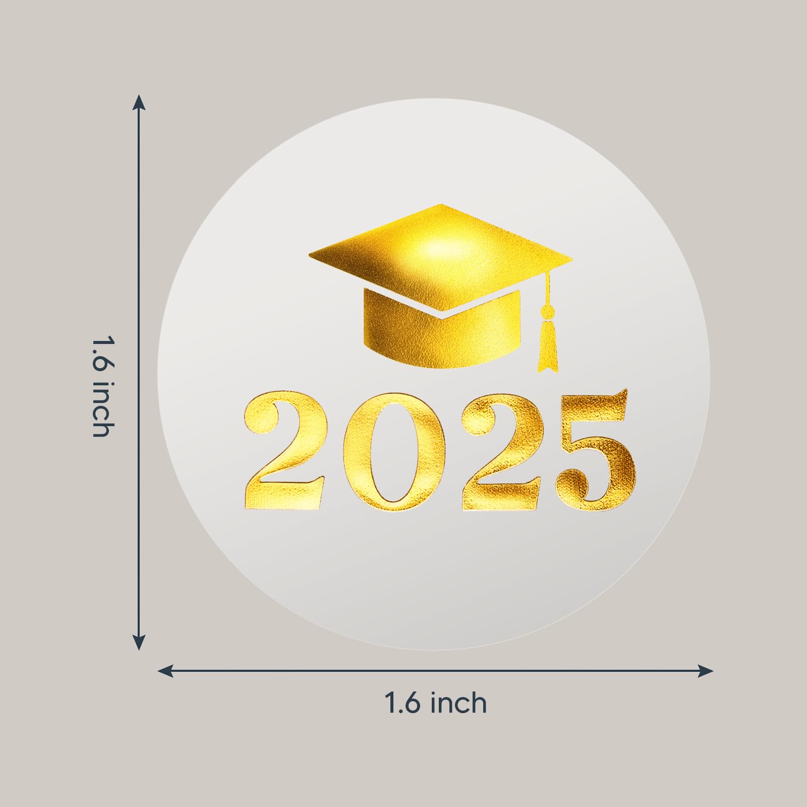 Snapklik.com : 120 X Class Of 2025 Stickers, Graduation Favor Gold Foil ...