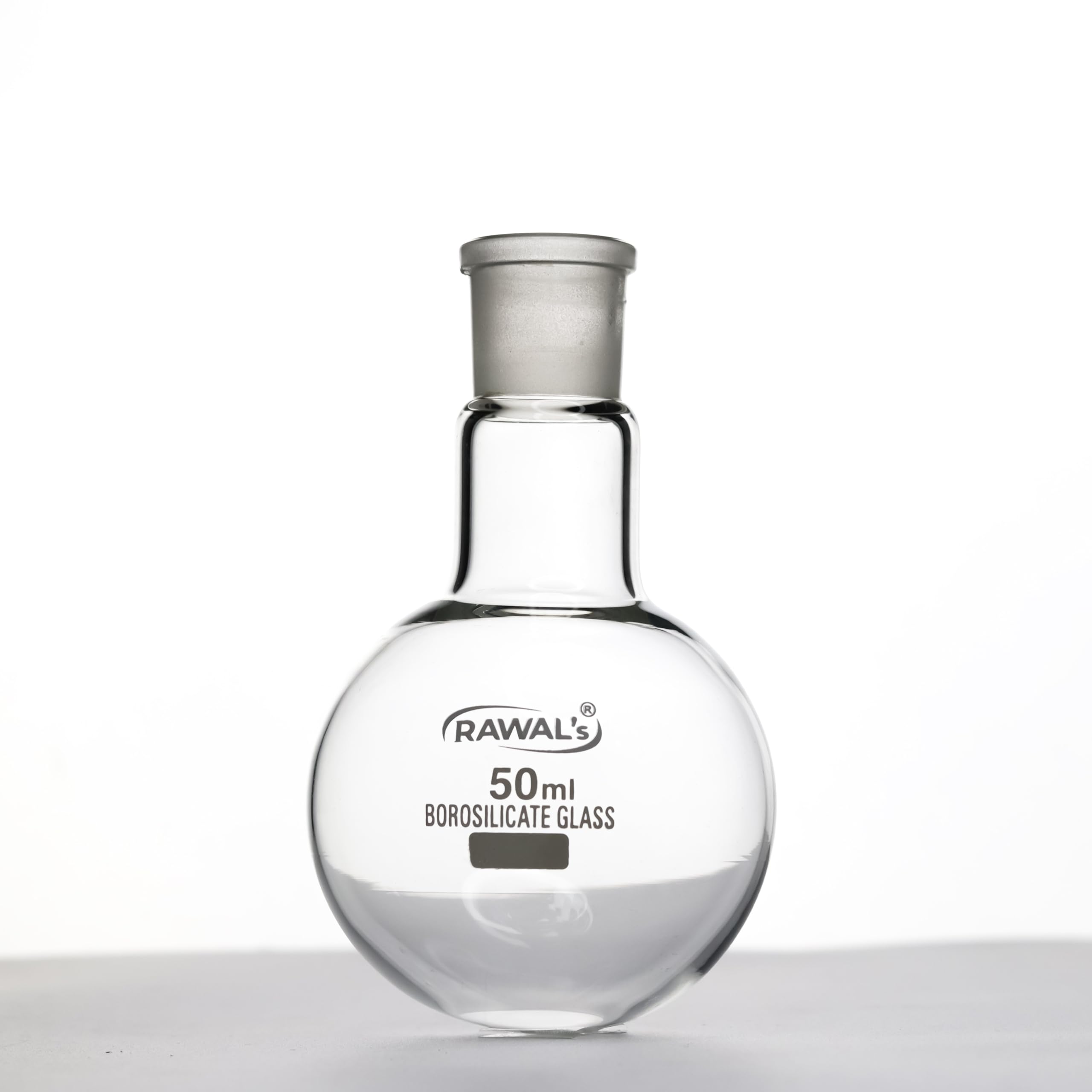 RAWALS Borosilicate Glass Rount Bottom Boiling Flask With Interchangeable Joint (Pack of 4, 50 ML) (B0B8S8ZN47) Amazon Price History, Amazon Price Tracker