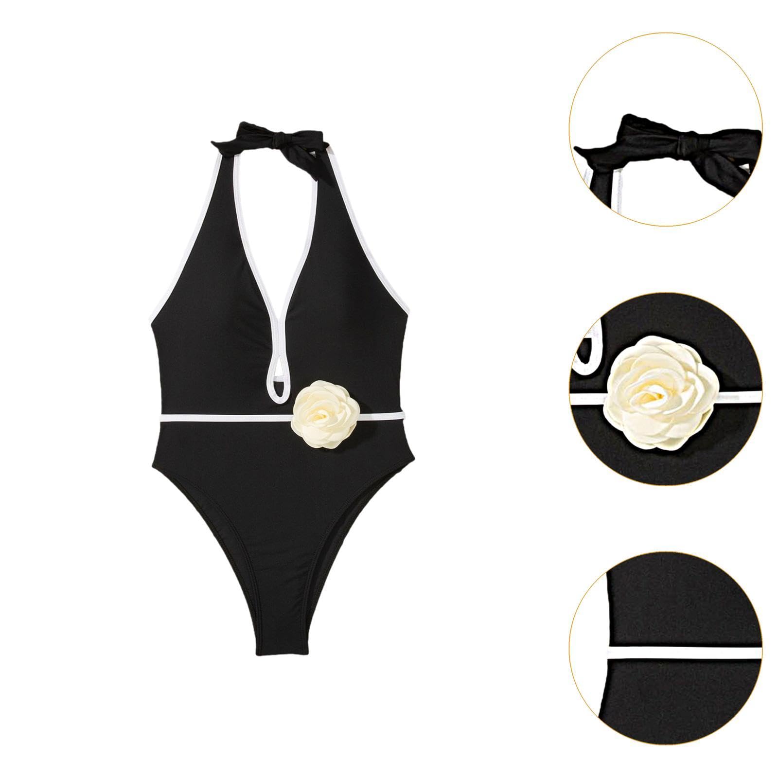 Qianly Damen Badeanzug Badebekleidung Strandkleidung für Reisebereich Sommerfeier Surfen Schwimmbad Pool, L