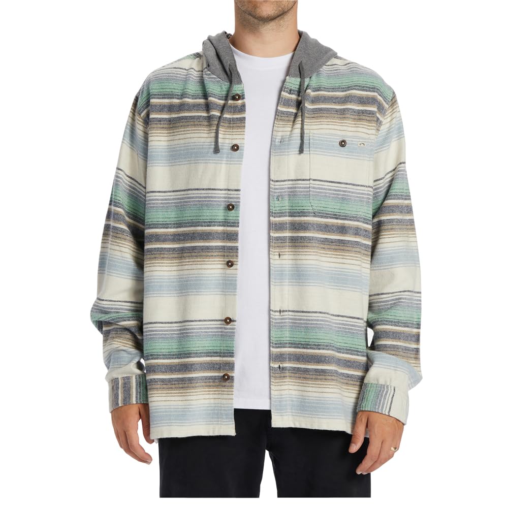 BillabongMen's Classic Hooded Baja Flannel Shirt