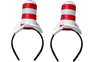 Dr. Seuss Cat in the Hat Hat, Red and White Striped Cat...