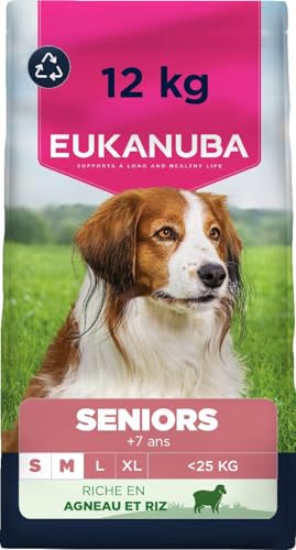 EUKANUBA Life Care Croquettes Chien Senior Petite Moyenne Races, Riche