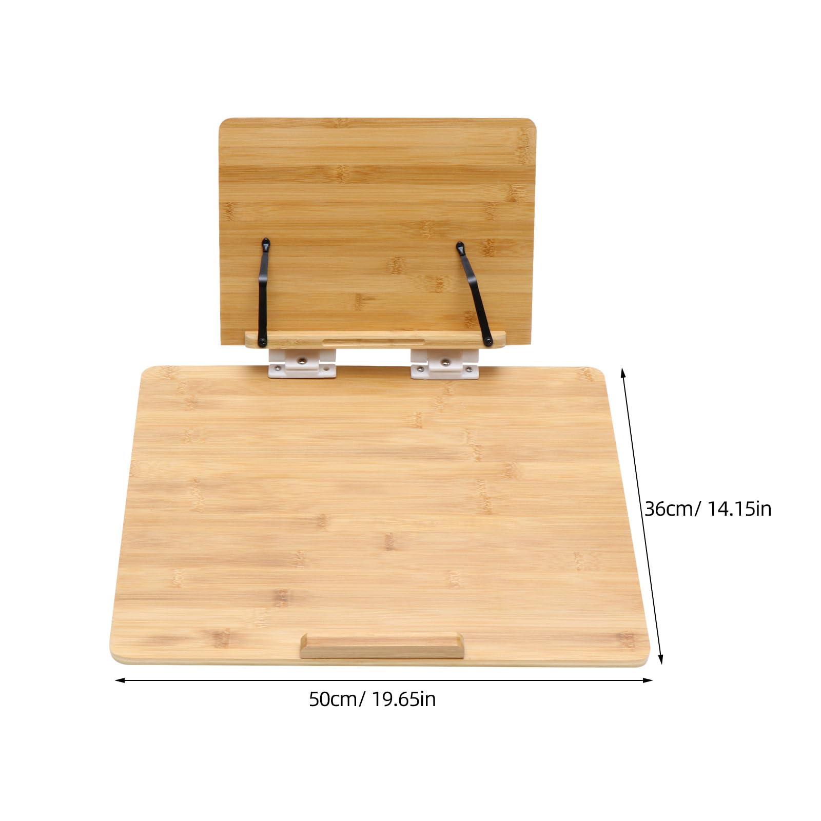 Soporte de Lectura Portátil de Madera, Doble Capa Pequeña sin Diseño, Clips para Libros, Multifuncional para Estudio, Lectura y Uso en Escritorio